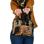 Kangaroo Australia Shoulder Handbag Aussie Aboriginal Dot Art