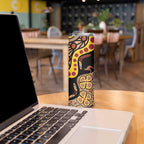 Kangaroo Australia Skinny Tumbler Aussie Aboriginal Dot Art