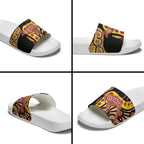 Kangaroo Australia Slide Sandals Aussie Aboriginal Dot Art