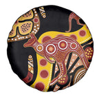 Kangaroo Australia Spare Tire Cover Aussie Aboriginal Dot Art