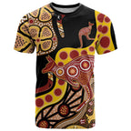 Kangaroo Australia T Shirt Aussie Aboriginal Dot Art