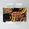 Kangaroo Australia Tablecloth Aussie Aboriginal Dot Art