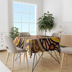 Kangaroo Australia Tablecloth Aussie Aboriginal Dot Art