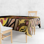 Kangaroo Australia Tablecloth Aussie Aboriginal Dot Art