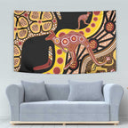 Kangaroo Australia Tapestry Aussie Aboriginal Dot Art
