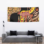 Kangaroo Australia Tapestry Aussie Aboriginal Dot Art