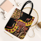 Kangaroo Australia Tote Bag Aussie Aboriginal Dot Art