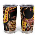 Kangaroo Australia Tumbler Cup Aussie Aboriginal Dot Art