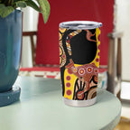 Kangaroo Australia Tumbler Cup Aussie Aboriginal Dot Art