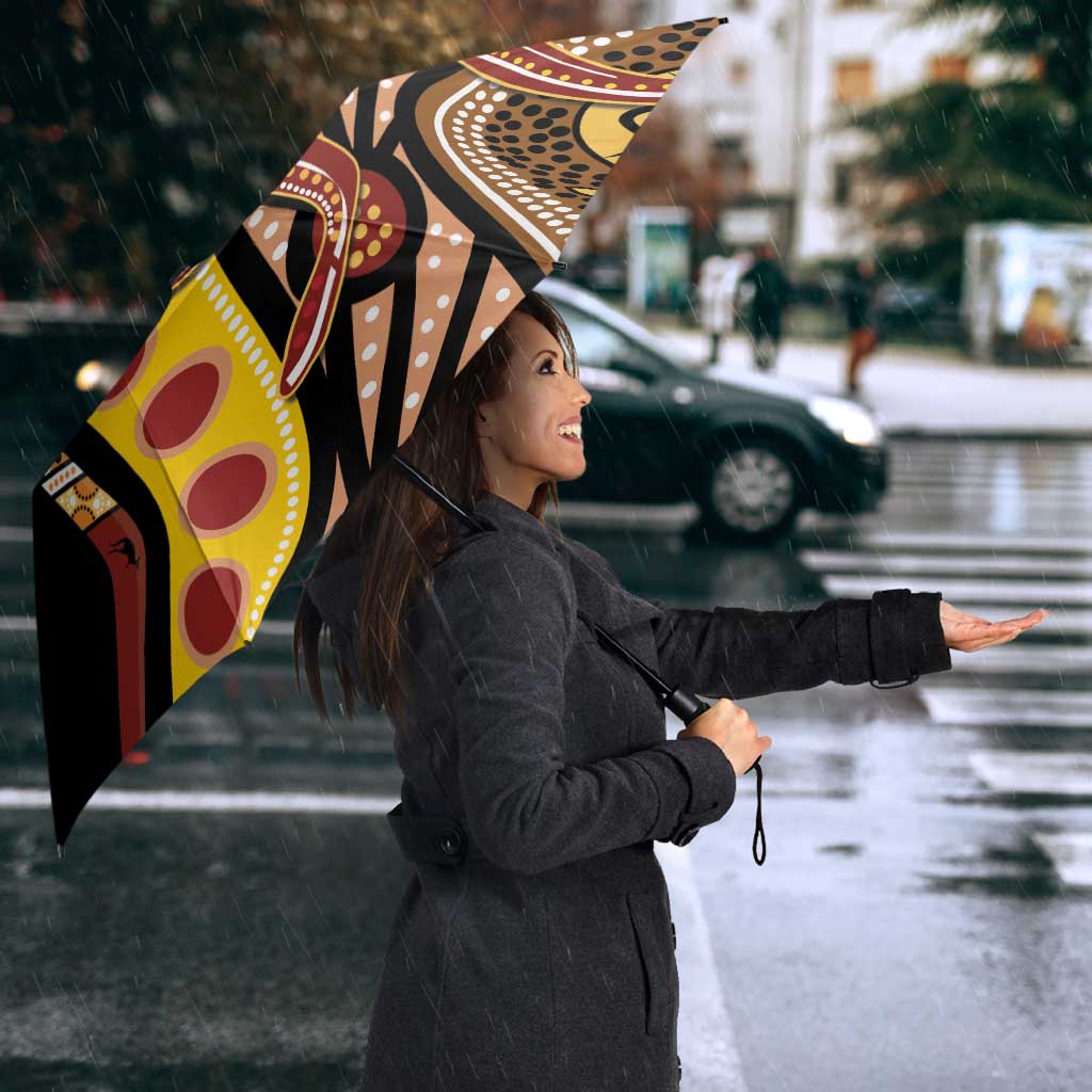 Kangaroo Australia Umbrella Aussie Aboriginal Dot Art