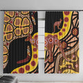 Kangaroo Australia Window Curtain Aussie Aboriginal Dot Art