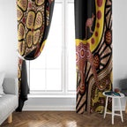 Kangaroo Australia Window Curtain Aussie Aboriginal Dot Art