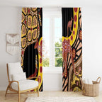 Kangaroo Australia Window Curtain Aussie Aboriginal Dot Art