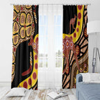 Kangaroo Australia Window Curtain Aussie Aboriginal Dot Art