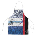 Personalised Cycling New Zealand Apron Aotearoa Map Fern Maori Pattern