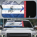 Personalised Cycling New Zealand Auto Sun Shade Aotearoa Map Fern Maori Pattern