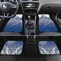 Personalised Cycling New Zealand Car Mats Aotearoa Map Fern Maori Pattern