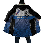 Personalised Cycling New Zealand Cloak Aotearoa Map Fern Maori Pattern