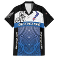 Personalised Cycling New Zealand Family Matching Mermaid Dress and Hawaiian Shirt Aotearoa Map Fern Maori Pattern
