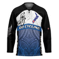 Personalised Cycling New Zealand Hockey Jersey Aotearoa Map Fern Maori Pattern