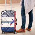 Personalised Cycling New Zealand Luggage Cover Aotearoa Map Fern Maori Pattern