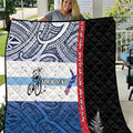 Personalised Cycling New Zealand Quilt Aotearoa Map Fern Maori Pattern