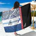 Personalised Cycling New Zealand Sarong Aotearoa Map Fern Maori Pattern