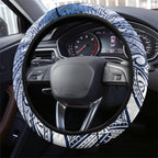 Cycling New Zealand Steering Wheel Cover Aotearoa Map Fern Maori Pattern