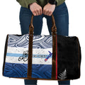 Personalised Cycling New Zealand Travel Bag Aotearoa Map Fern Maori Pattern