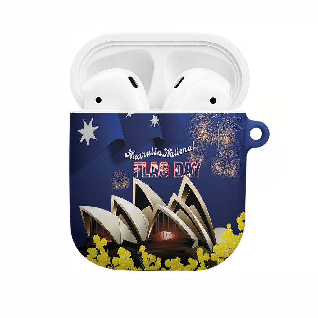 Australia National Flag Day AirPods Case Golden Wattle Sydney Opera House Flag Color