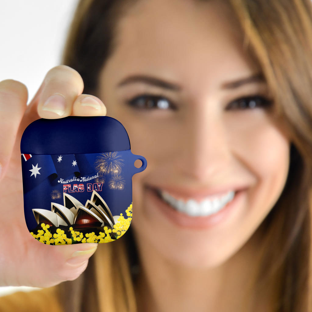 Australia National Flag Day AirPods Case Golden Wattle Sydney Opera House Flag Color