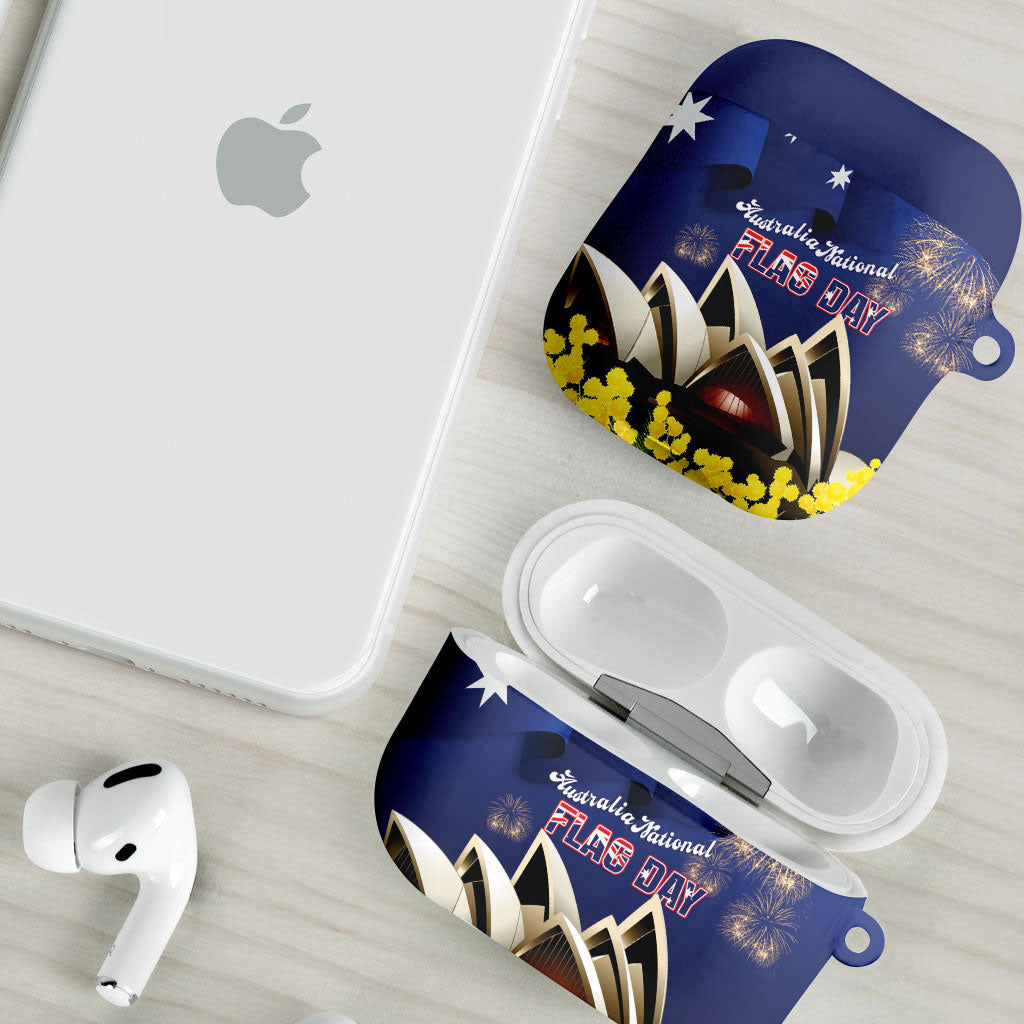 Australia National Flag Day AirPods Case Golden Wattle Sydney Opera House Flag Color