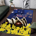 Australia National Flag Day Area Rug Golden Wattle Sydney Opera House Flag Color