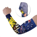 Personalised Australia National Flag Day Arm Sleeves Golden Wattle Sydney Opera House Flag Color