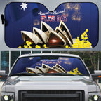 Australia National Flag Day Auto Sun Shade Golden Wattle Sydney Opera House Flag Color