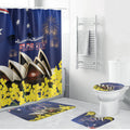 Australia National Flag Day Bathroom Set Golden Wattle Sydney Opera House Flag Color