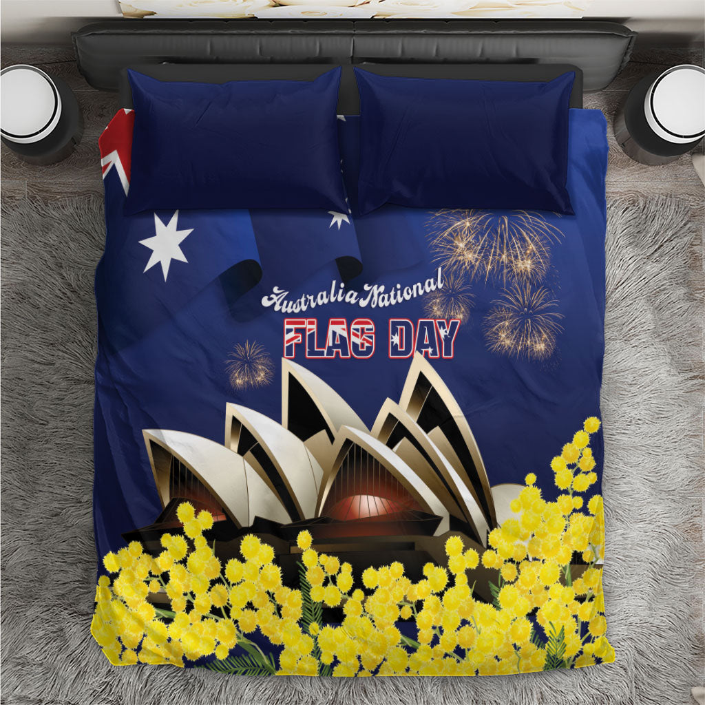 Australia National Flag Day Bedding Set Golden Wattle Sydney Opera House Flag Color