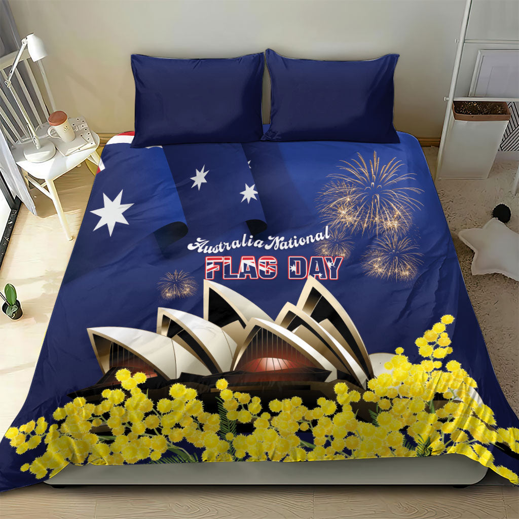 Australia National Flag Day Bedding Set Golden Wattle Sydney Opera House Flag Color