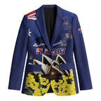Personalised Australia National Flag Day Blazer Golden Wattle Sydney Opera House Flag Color