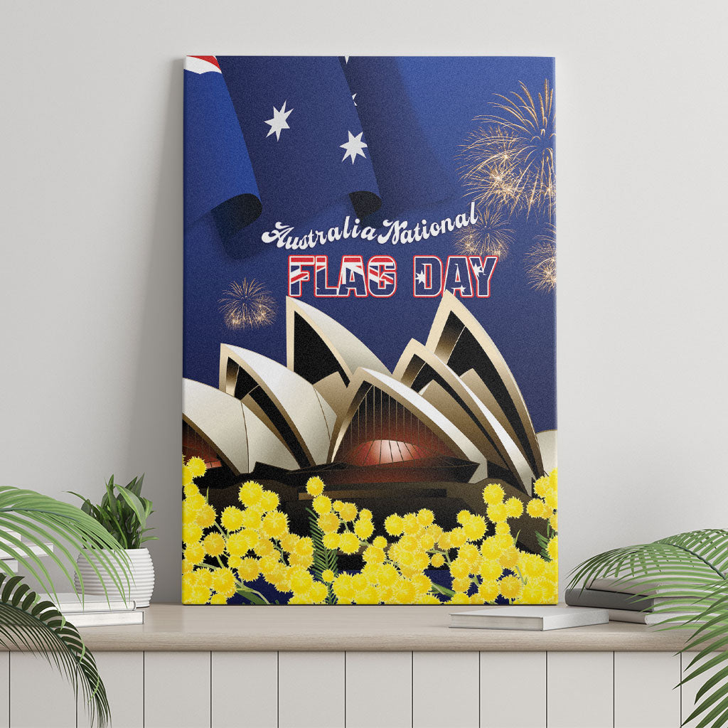 Australia National Flag Day Canvas Wall Art Golden Wattle Sydney Opera House Flag Color