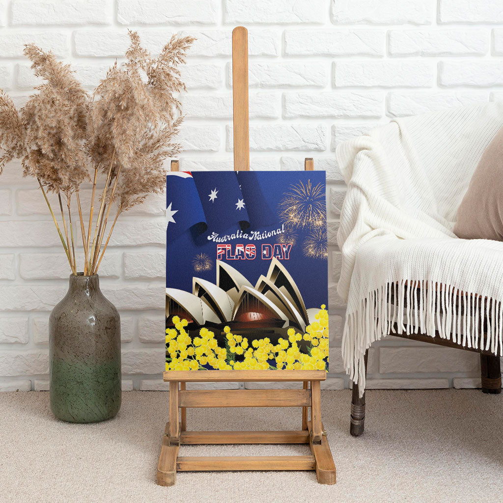 Australia National Flag Day Canvas Wall Art Golden Wattle Sydney Opera House Flag Color