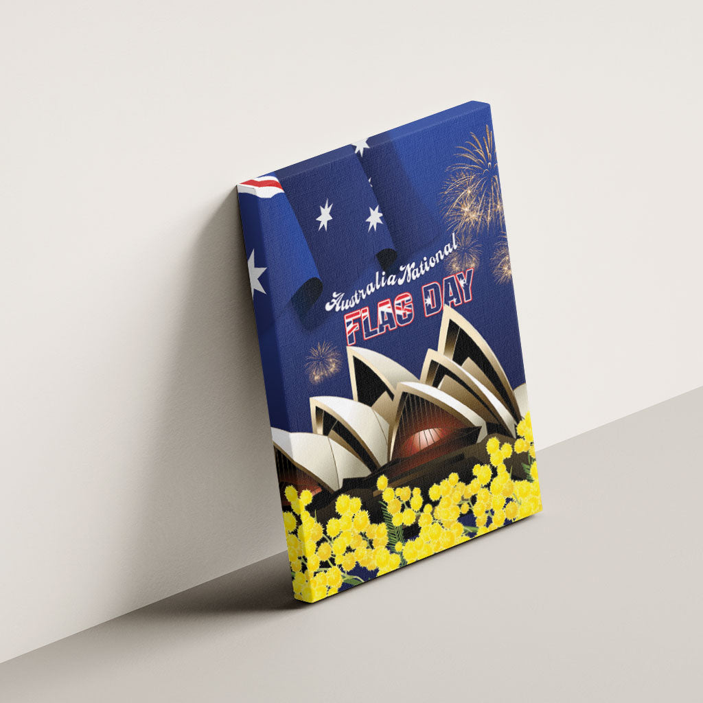 Australia National Flag Day Canvas Wall Art Golden Wattle Sydney Opera House Flag Color