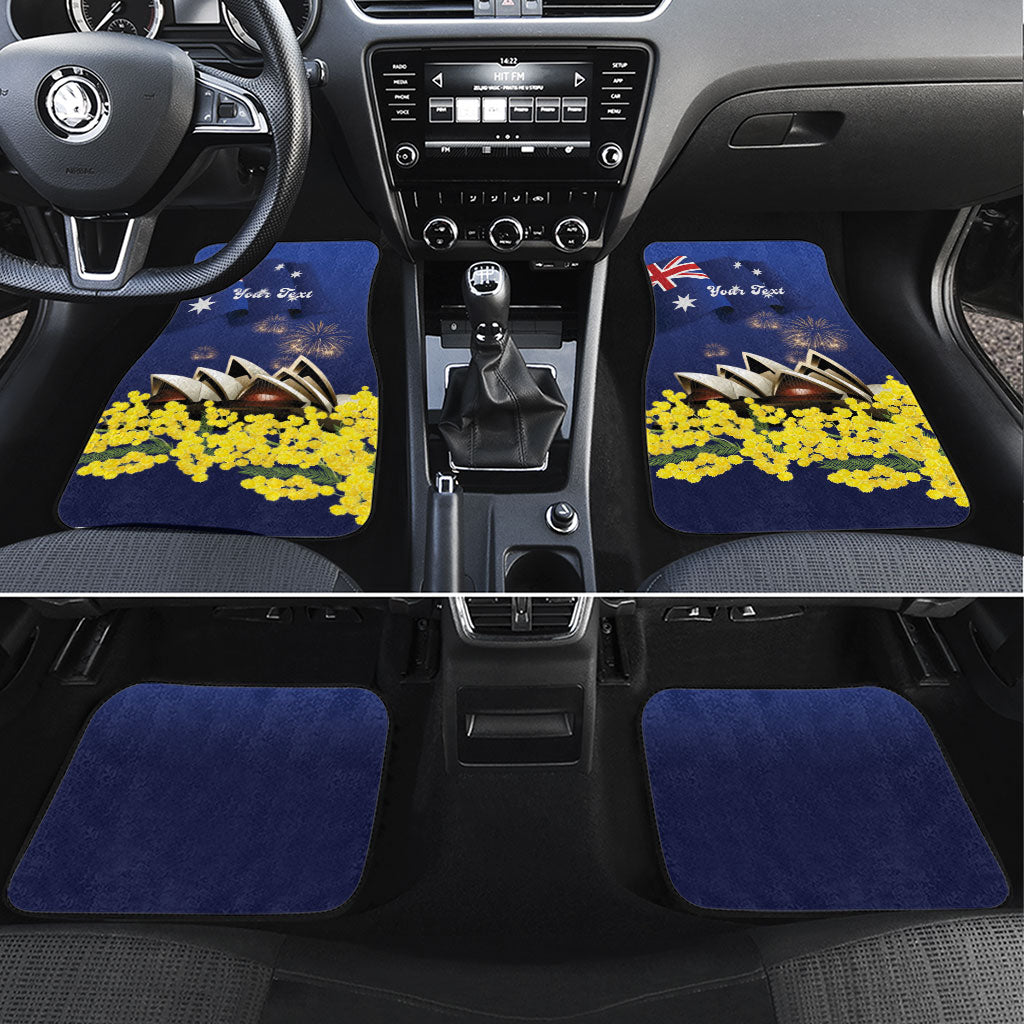 Personalised Australia National Flag Day Car Mats Golden Wattle Sydney Opera House Flag Color