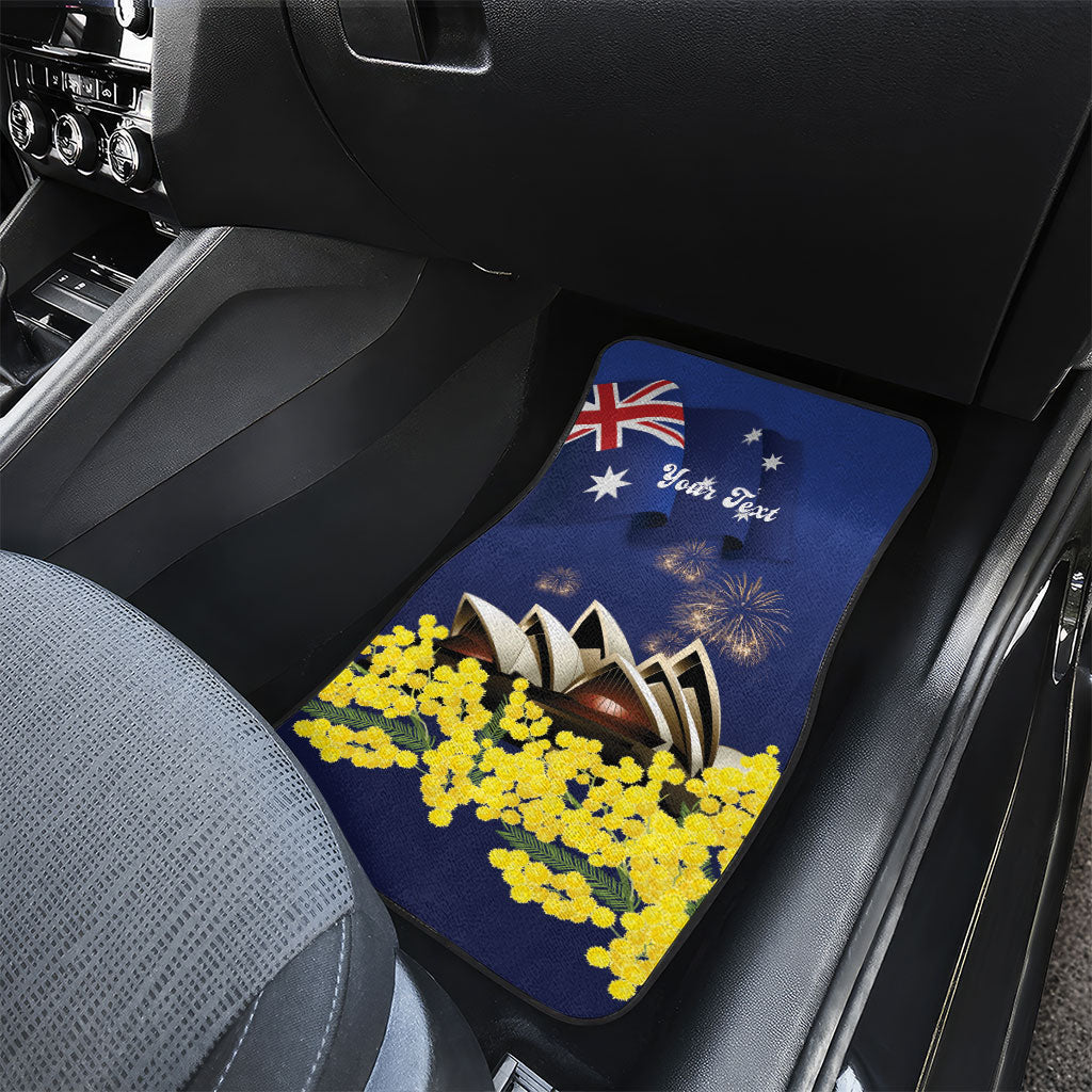 Personalised Australia National Flag Day Car Mats Golden Wattle Sydney Opera House Flag Color