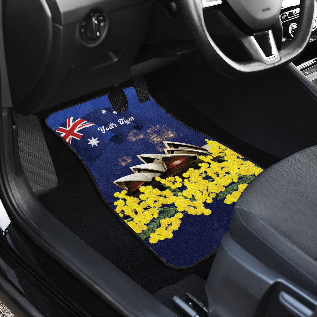 Personalised Australia National Flag Day Car Mats Golden Wattle Sydney Opera House Flag Color