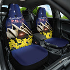 Australia National Flag Day Car Seat Cover Golden Wattle Sydney Opera House Flag Color