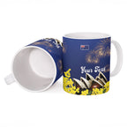 Personalised Australia National Flag Day Ceramic Mug Golden Wattle Sydney Opera House Flag Color