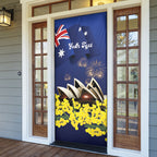 Personalised Australia National Flag Day Door Cover Golden Wattle Sydney Opera House Flag Color
