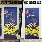 Personalised Australia National Flag Day Door Cover Golden Wattle Sydney Opera House Flag Color