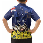 Personalised Australia National Flag Day Hawaiian Shirt Golden Wattle Sydney Opera House Flag Color